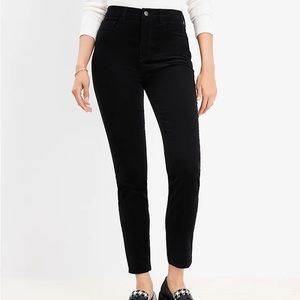 LOFT Curvy Skinny Corduroy Pants BLACK Sz.28/6